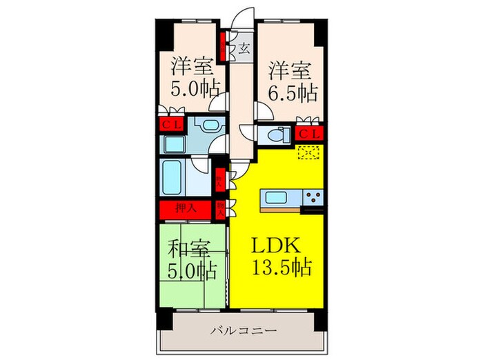 間取り図 ザ・レジデンス東三国(220)