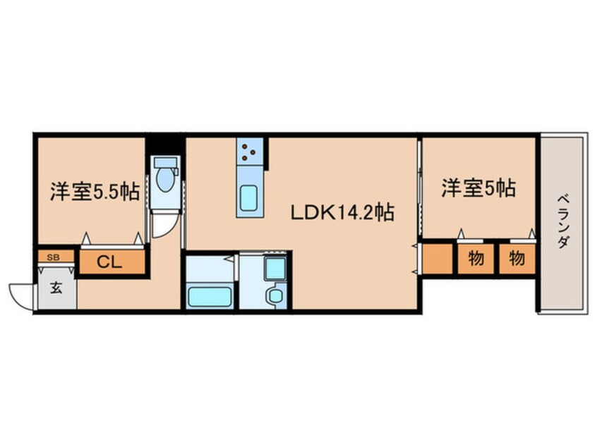 間取図 仮)尼崎市南塚口町5丁目ヘーベル