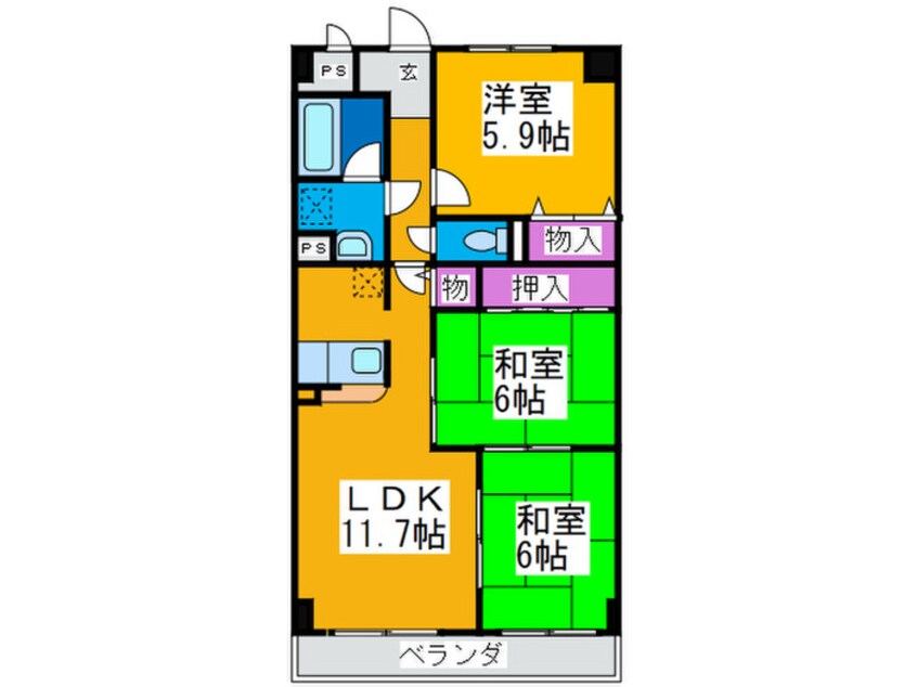 間取図 パレス深井