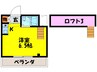 サンパレス２１鳳 1Rの間取り