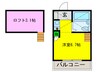 サンパレス２１鳳 1Rの間取り