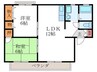 ＣＡＳＡルシエ－ル Ｂ棟 2LDKの間取り