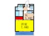 豊里セレニテ 1Kの間取り