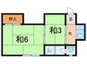 鈴蘭荘 2Kの間取り