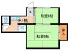 鈴蘭荘 2Kの間取り