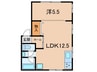 アーバンＵ.Ｈ. 1LDKの間取り