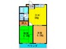 新光永住 2DKの間取り