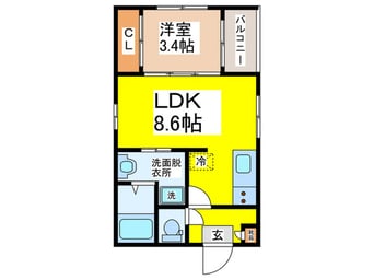 間取図 ハーモニーテラス安立Ⅳ