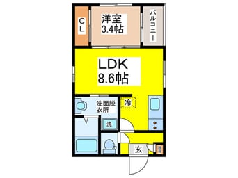 間取図 ハーモニーテラス安立Ⅳ