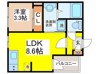 間取図 ハーモニーテラス安立Ⅳ