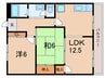 B-ing浜の宮 2LDKの間取り