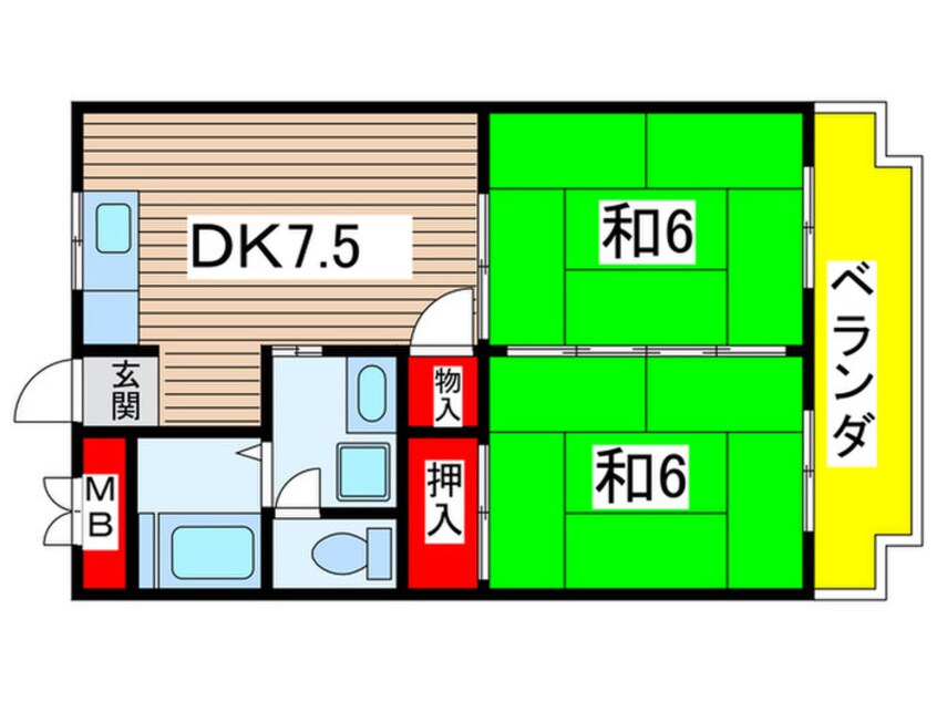 間取図 ラ-バン嵯峨