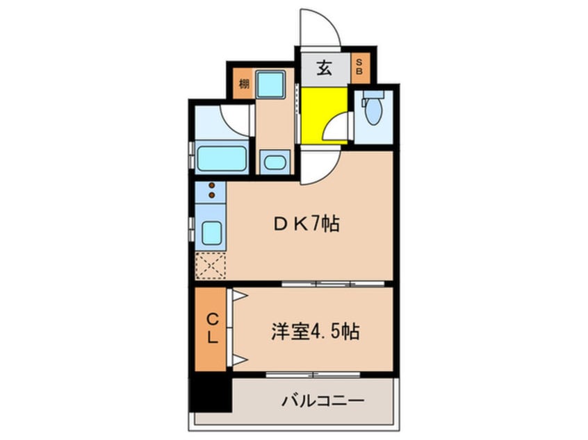 間取図 ﾍﾞﾗｼﾞｵ京都七条ｳｴｽﾄ（201）