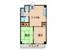 ウェルハイツ東園田 2DKの間取り