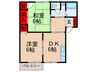 ドミ－ル金岡 2DKの間取り