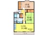 マンションフルール 2LDKの間取り