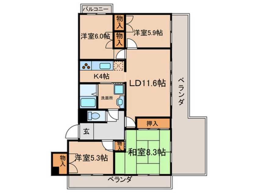 間取図 ラヴェイル京都