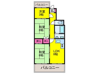 間取図 エスタ－テハクヤ