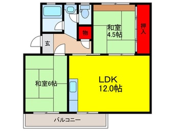 間取図 箕面如意谷住宅7棟（501）