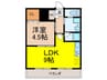 シャンテ中山 1LDKの間取り