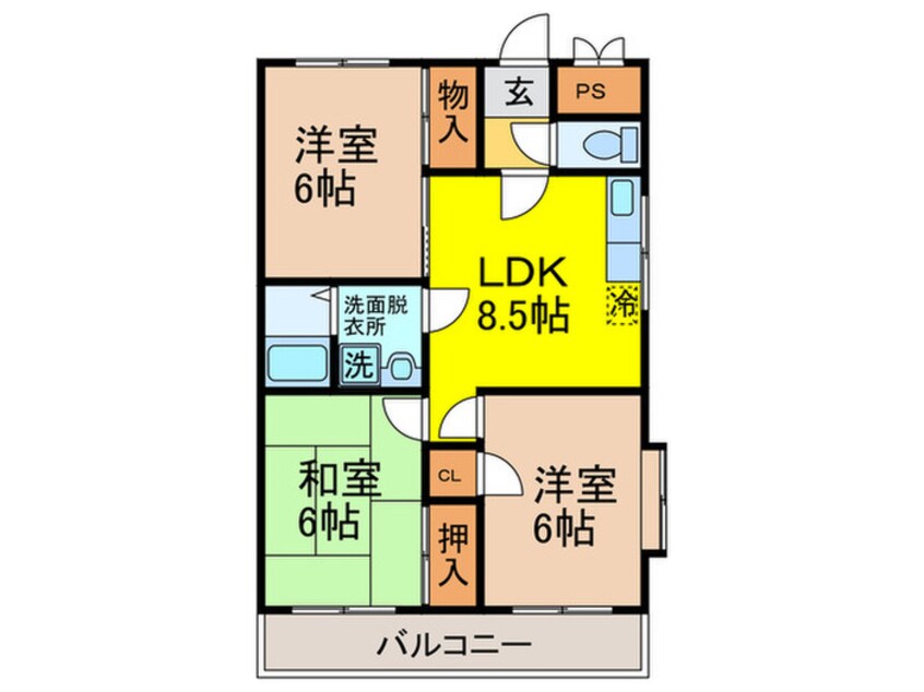 間取図 ７３５柳ビル