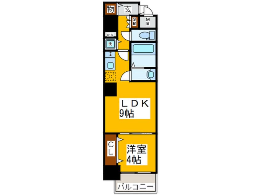 間取図 ﾚｵﾝｺﾝﾌｫｰﾄ堀江公園(1301)