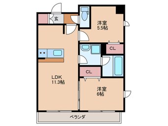 間取図 プレステージ９番館