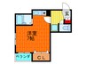 コーポ三原Ⅱ 1Rの間取り