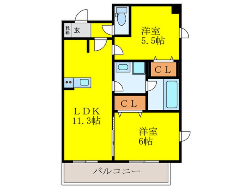 間取図 プレステージ１０番館