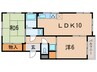 高羽マンション東館 2LDKの間取り