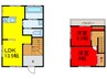 加茂3丁目戸建 2LDKの間取り