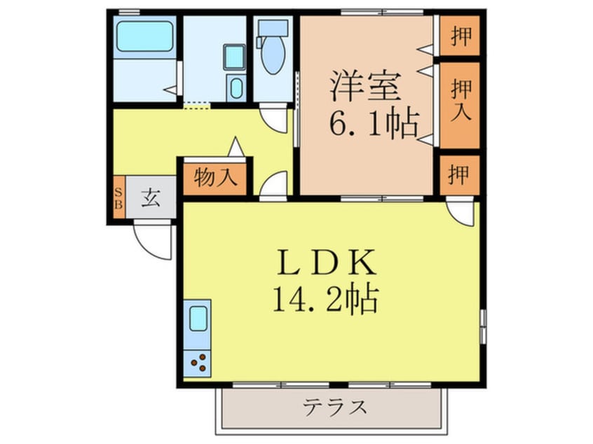 間取図 ﾃﾞｨｱｽ昭和園