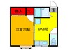 西村ハイツ 1DKの間取り