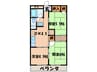 マンション幸Ｃ棟 3DKの間取り