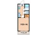 アルバマンション 1Kの間取り