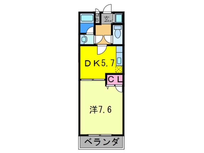 間取図 コンフォ－ト玉串