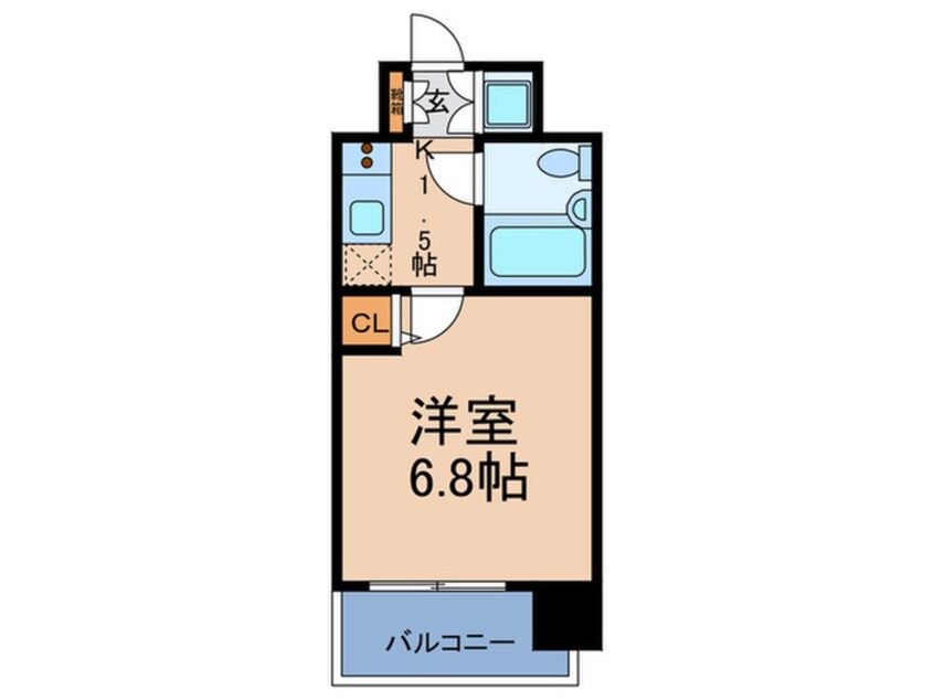 間取図 ﾌｫｰﾘｱﾗｲｽﾞ難波ﾌｨﾃﾞﾙ