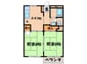 マンション幸Ｄ棟 2DKの間取り