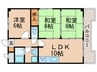 ハイネス幸Ｂ棟 3LDKの間取り