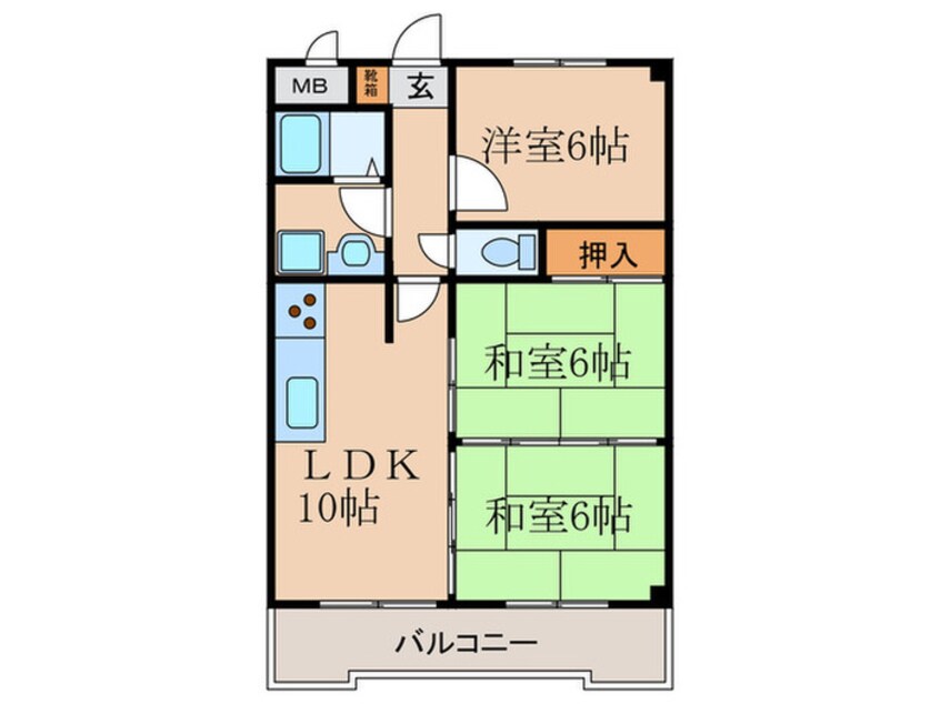 間取図 ハイネス幸Ｂ棟