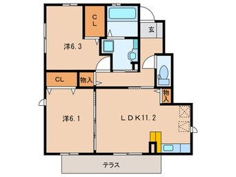 間取図 Le ciel Mizusaki　B棟