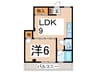 松本マンション 1LDKの間取り