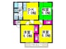 フルールセゾン 3DKの間取り