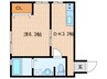 ＨＩ－ｌｉｇｈｔ仲田 1DKの間取り