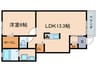 フラッツァ・カルム 1LDKの間取り