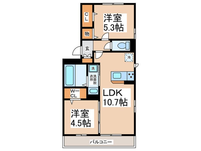 間取り図 ﾌﾟﾗｰｼﾞｭsakigake