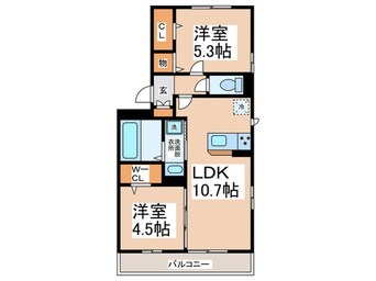 間取図 ﾌﾟﾗｰｼﾞｭsakigake