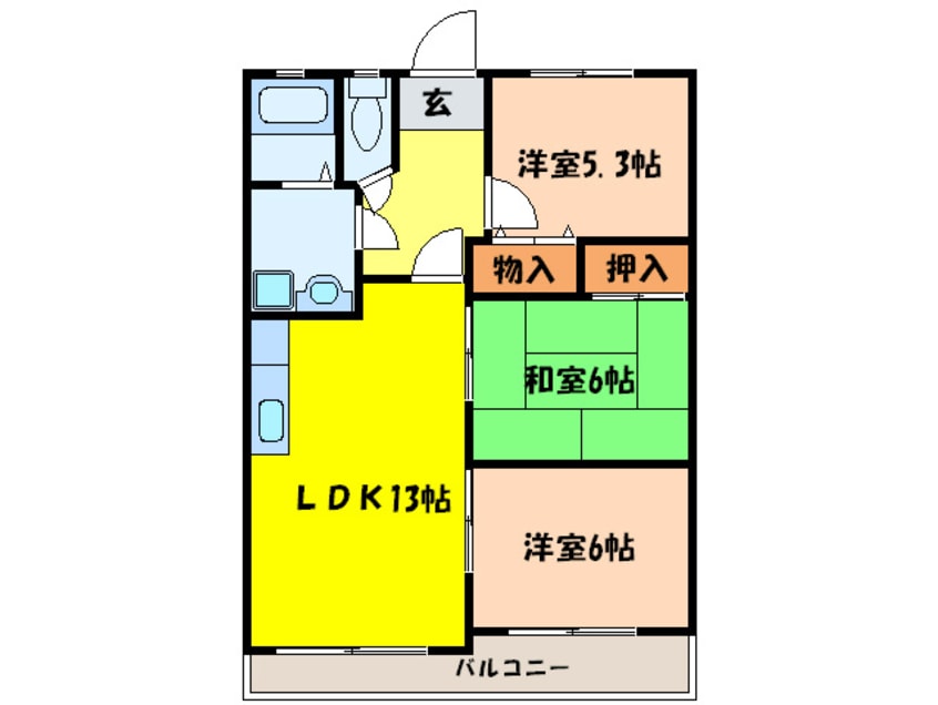 間取図 エスポワールササベ