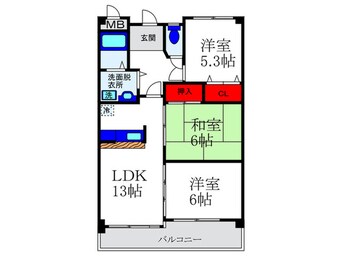 間取図 エスポワールササベ