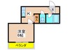 ベルメゾン喜志 1Kの間取り